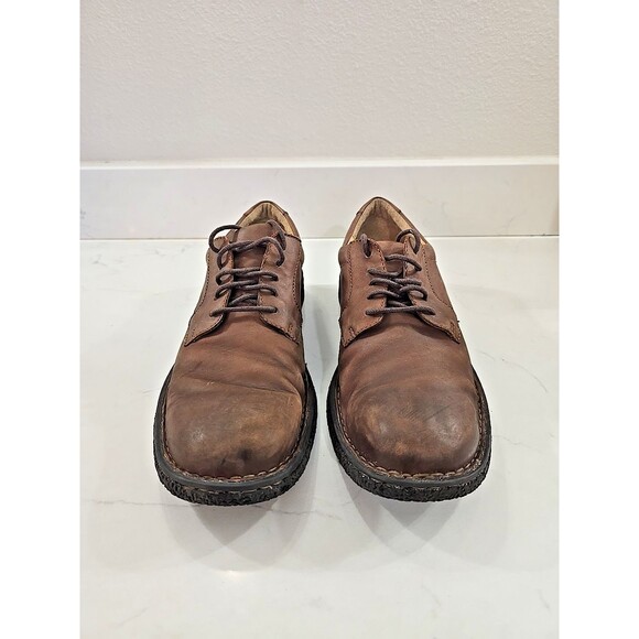 Born Derby Brown Suede Leather Oxford Shoes Mens 12 Dress Casual Comfort Lace Up - Picture 2 of 9